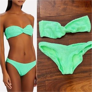 HUNZA G - Ariel Bikini in Lime